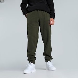 ELEVATED Men's Sweat Pants, Dark Olive, extralarge-IND