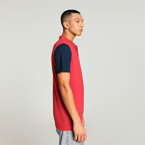 Men's Contrast Sleeve Slim Fit Polo, Club Red, extralarge-IND