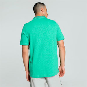 Men's Slub Polo, Jade Frost, extralarge-IND