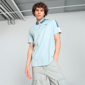 Men's Shoulder Colorblock Polo, Frosted Dew, extralarge-IND