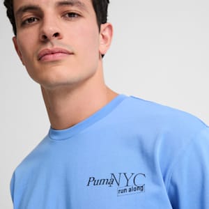 NYC Running Laps Men's Tee, Blue Skies, extralarge