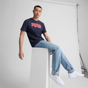 Hoops Logo Men's Tee, PUMA Navy, extralarge