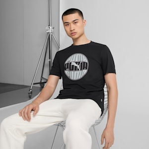 Circular Logo Men's Tee, PUMA Black, extralarge