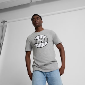 T-shirt à logo circulaire Homme, Medium Gray Heather, extralarge