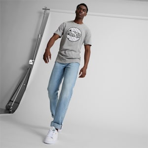 T-shirt à logo circulaire Homme, Medium Gray Heather, extralarge