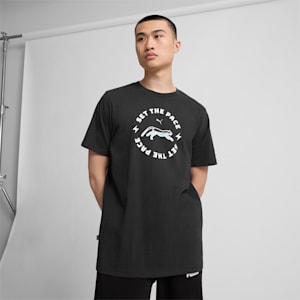 Set The Pace Men's Tee, PUMA Black, extralarge