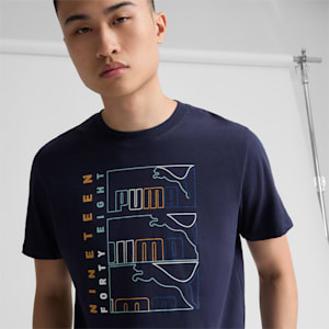 T-shirt à triple logo Homme, Club Navy, extralarge