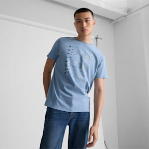 T-shirt à triple logo Homme, Zen Blue, extralarge