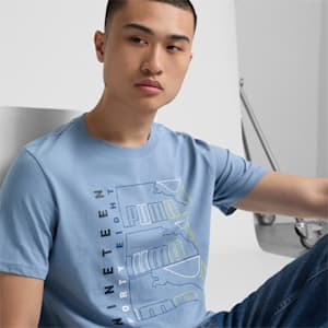 T-shirt à triple logo Homme, Zen Blue, extralarge