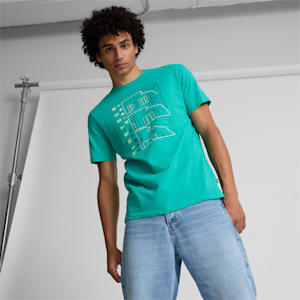 Triple Logo Men's Tee, Sparkling Green, extralarge