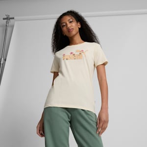 PUMA Garden Logo Women's Tee, Alpine Snow, extralarge