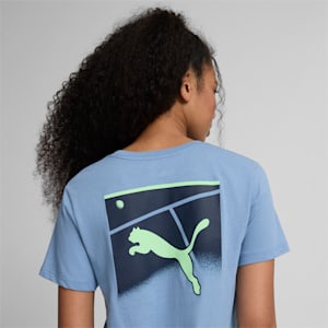 Camiseta de mujer cancha de tenis, Zen Blue, extralarge