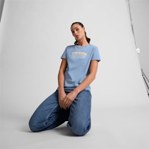 Novelty Fade Out Women's Tee, Zen Blue, extralarge