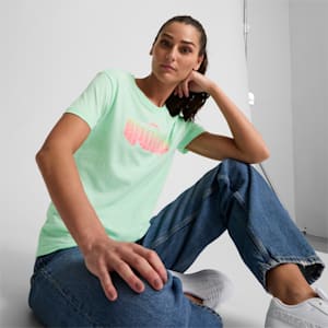 T-shirt Novelty Fade Out Femme, Fresh Mint, extralarge