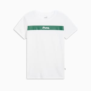 Camiseta PUMA Upfront Line Logo para mujer, PUMA White, extralarge