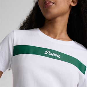 Camiseta PUMA Upfront Line Logo para mujer, PUMA White, extralarge