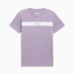 Camiseta PUMA Upfront Line Logo para mujer, Pale Plum, extralarge