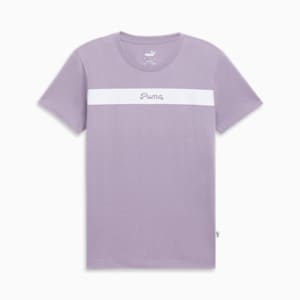 PUMA Upfront Line Logo Women's Tee, Pale Plum, extralarge