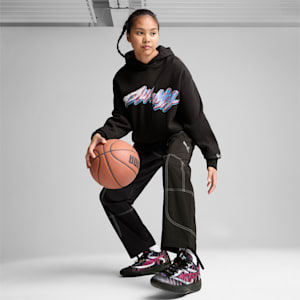 Sudadera con capucha de baloncesto para mujer Cherry On Top Graphic, PUMA Black, extralarge