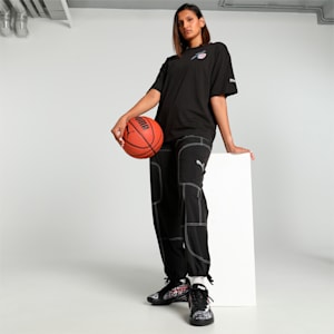 Cherries are Extra Women's Relaxed Fit Basketball Pants, PUMA Black, extralarge-IND