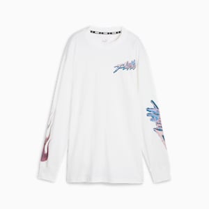 Camiseta de baloncesto de manga larga para mujer Cherry On Top, PUMA White, extralarge