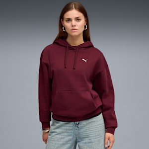 ESS Comfort Hoodie Women, Ruby Shimmer, extralarge