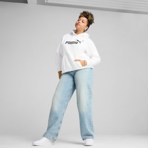Essentials No. 1 Logo Women's Hoodie, PUMA White, extralarge