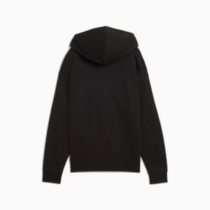 Sudadera con capucha de vellón con cierre completo para mujer logotipo pequeño Essentials No. 1, PUMA Black, extralarge