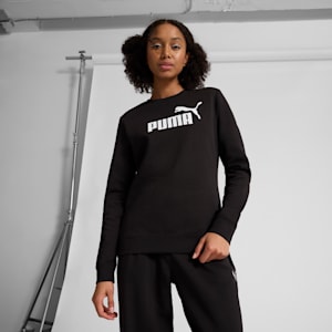 Essentials No. 1 Logo Women's Crew Sweater, PUMA Black, extralarge