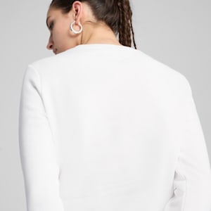 Essentials No. 1 Logo Women's Crew Sweater, PUMA White, extralarge