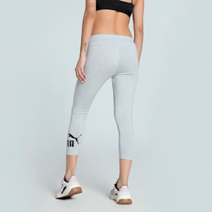 No. 1 Logo Women's 3/4 Leggings, Light Gray Heather, extralarge-IND