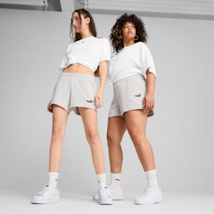 ESS Small No. 1 Logo 4'' Shorts Women, Light Gray Heather, extralarge-GBR