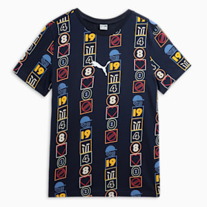PSL Printed Boy's Tee, Club Navy, extralarge-IND