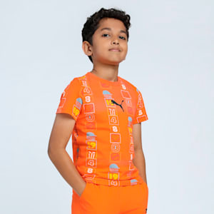 PSL Printed Boy's Tee, Rickie Orange, extralarge-IND