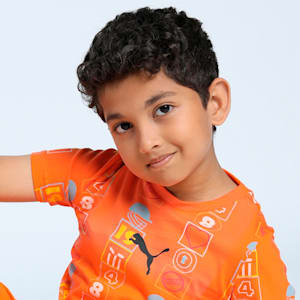 PSL Printed Boy's Tee, Rickie Orange, extralarge-IND