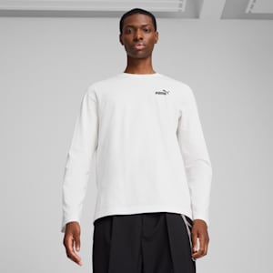Essentials No. 1 Logo Men's Long Sleeve Tee, PUMA White, extralarge