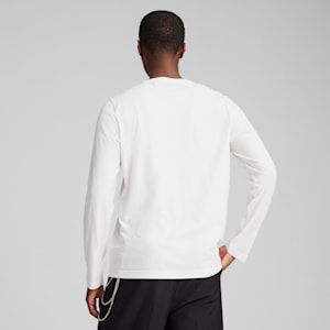 Essentials No. 1 Logo Men's Long Sleeve Tee, PUMA White, extralarge