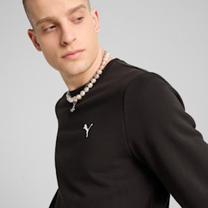 Chandail en molleton à col rond Essentials Homme, PUMA Black, extralarge