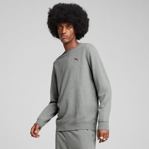 Chandail en molleton à col rond Essentials Homme, Medium Gray Heather, extralarge