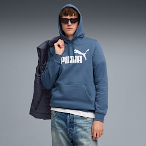Essentials No. 1 Logo Men's Hoodie, Dark Indigo, extralarge