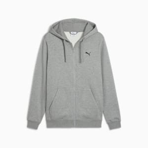 Chandail à capuchon en molleton à fermeture éclair entière Essentials Homme, Medium Gray Heather, extralarge