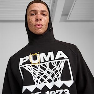 Winning Shot Men's Graphic Basketball Hoodie, PUMA Black, extralarge