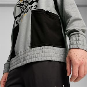 Winning Shot Men's Graphic Basketball Hoodie, Medium Gray Heather, extralarge