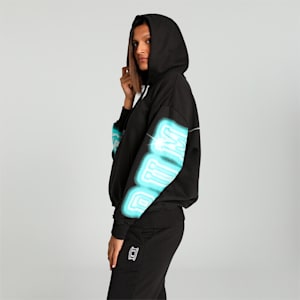Arc-hitect Sparkle Women's Oversized Fit Hoodie, PUMA Black, extralarge-IND