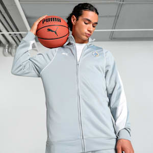 Maccabi T-73 Men's Basketball Track Jacket, Cool Mid Gray, extralarge-IND