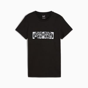 GRAPHICS Women's Feline Tee, PUMA Black, extralarge