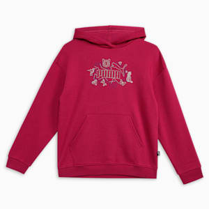 STARRY SAFARI Youth Relaxed Fit Hoodie, Magenta Gleam, extralarge-IND