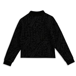 HYPERNATURAL Youth Printed Half-Zip Relaxed Fit Sweatshirt, PUMA Black, extralarge-IND