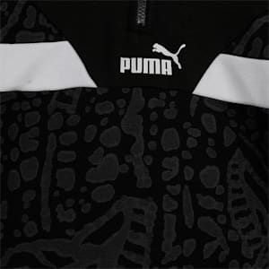 HYPERNATURAL Youth Printed Half-Zip Relaxed Fit Sweatshirt, PUMA Black, extralarge-IND