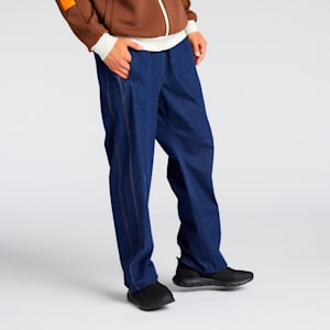 メンズ CORE HERITAGE デニムライク ニットパンツ, PUMA Navy, extralarge-JPN